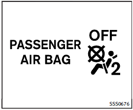 7. If the booster seat is installed in the front passenger seat, push the ignition switch to the ON position. The front passenger air bag status light
