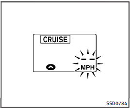 When the COAST/SET switch is pushed under the following conditions, the system cannot be set and the ICC indicators will blink for approximately 2 seconds: . When traveling below 25 MPH (40 km/h) and the vehicle ahead is not detected When the selector lever is not in the D, DS or Manual mode When the windshield wipers are operating at low (LO) or high speed (HI). When the brakes are operated by the driver