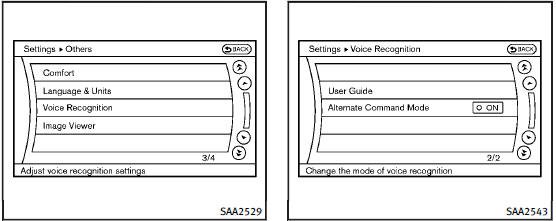When the Standard Mode is active, perform the following steps to switch to the Alternate Command Mode.